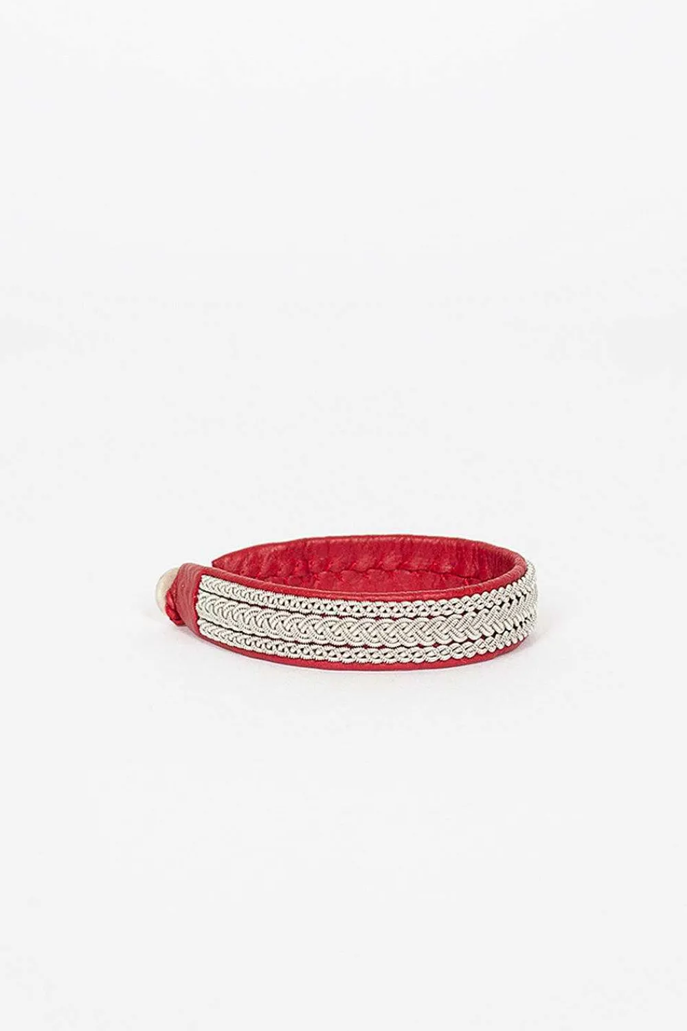 Maria Rudman Red Hide B Bracelet 2| Bracelets