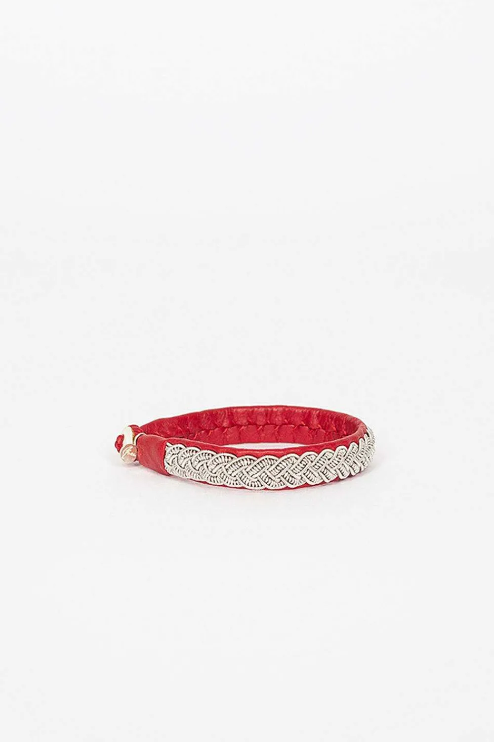Maria Rudman Red Hide B Bracelet 5| Bracelets