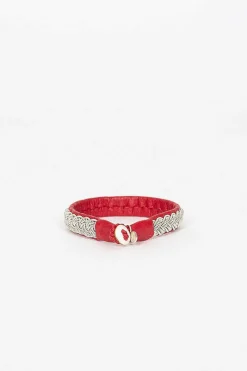 Maria Rudman Red Hide B Bracelet 5| Bracelets