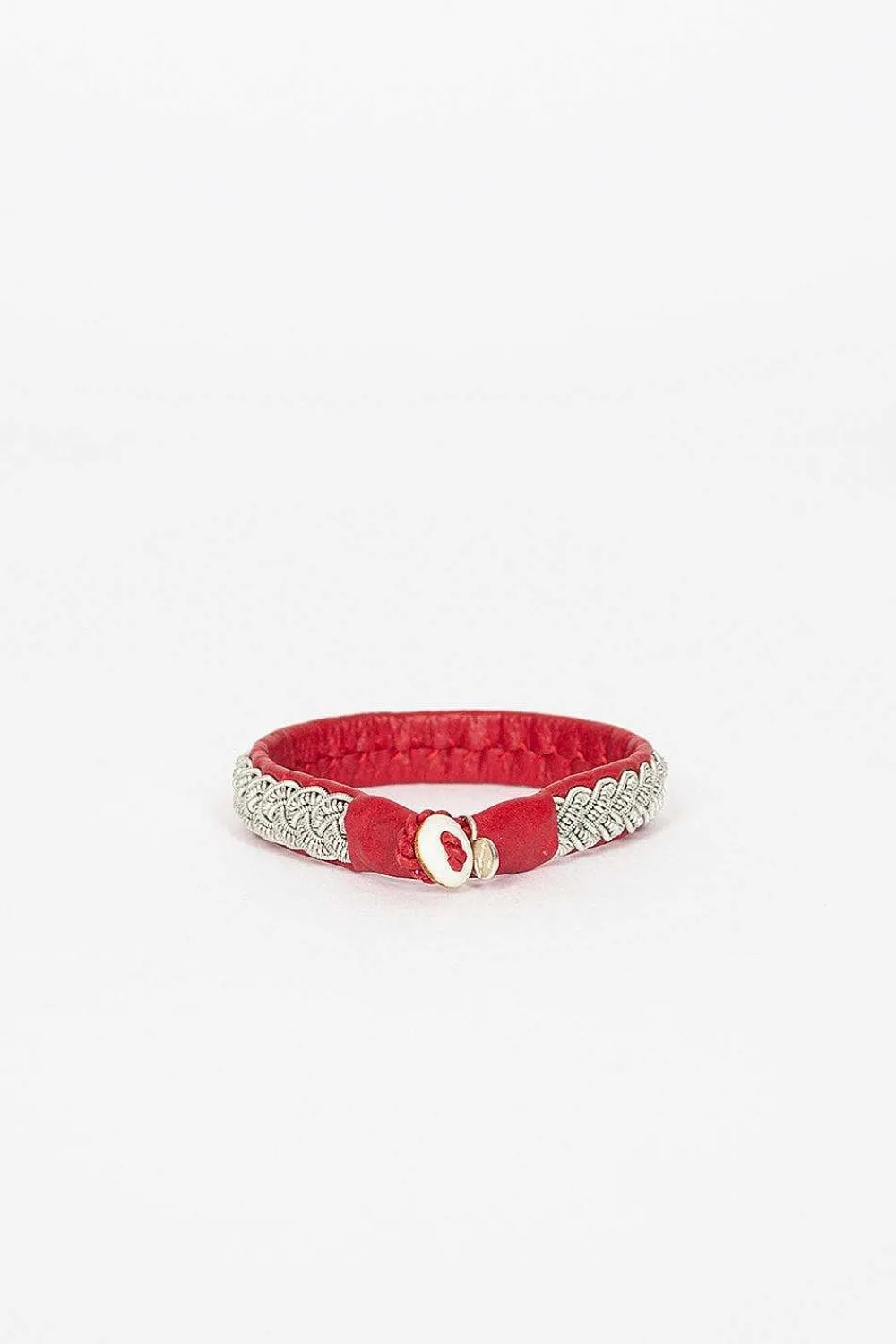 Maria Rudman Red Hide B Bracelet 5| Bracelets