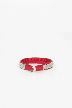 Maria Rudman Red Hide B Bracelet 4| Bracelets
