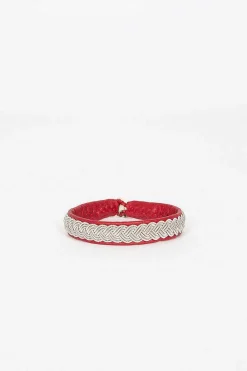 Maria Rudman Red Hide B Bracelet 4| Bracelets