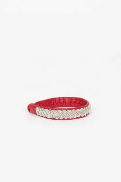 Maria Rudman Red Hide B Bracelet 4| Bracelets