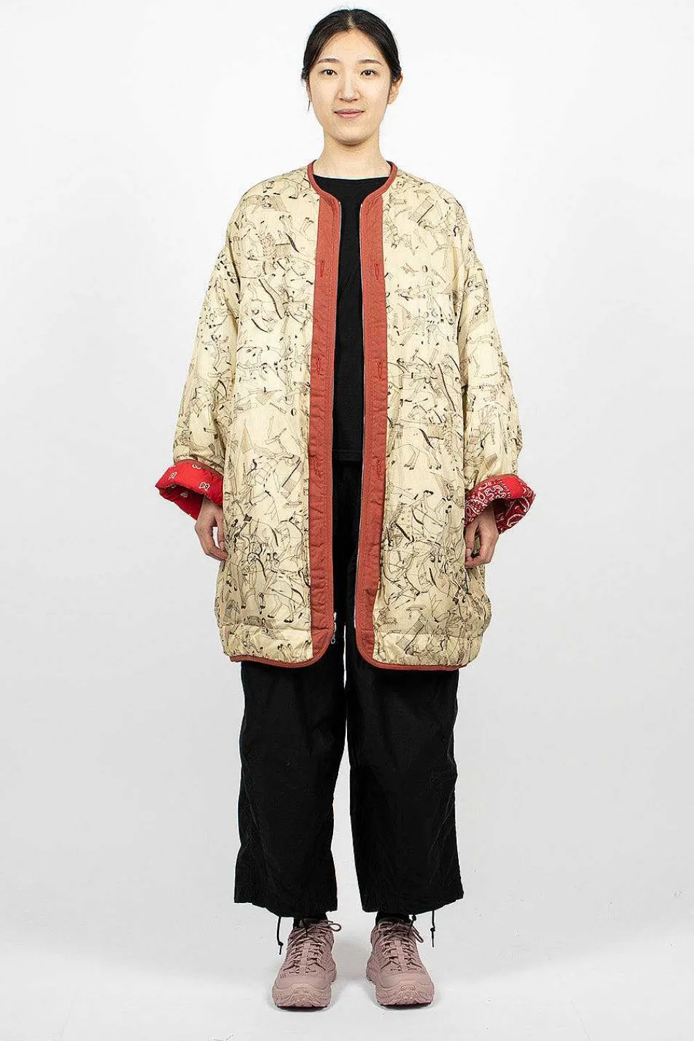 VISVIM Reversible Liner Coat Bandana Red| Outerwear
