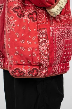 VISVIM Reversible Liner Coat Bandana Red| Outerwear