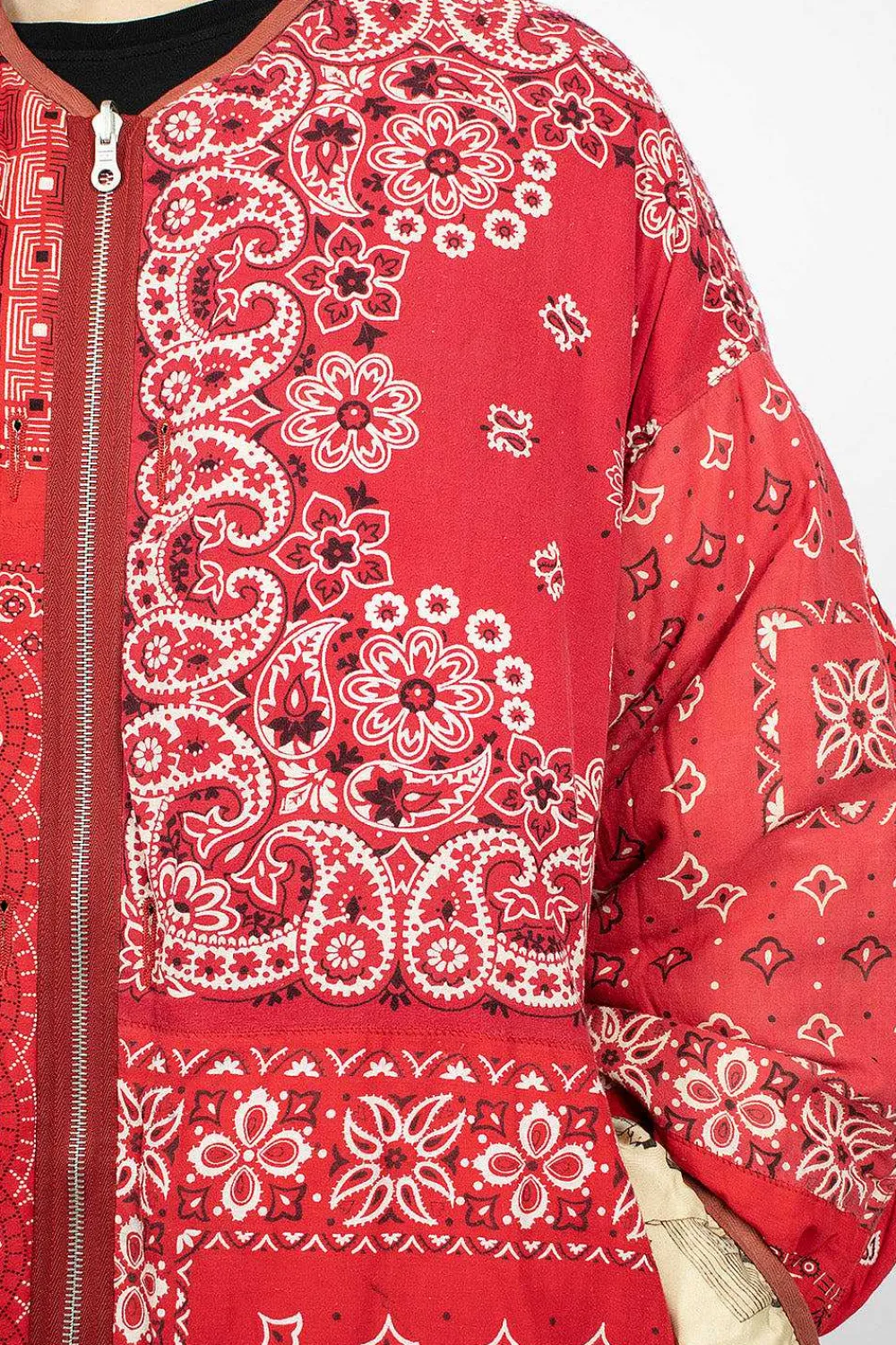 VISVIM Reversible Liner Coat Bandana Red| Outerwear