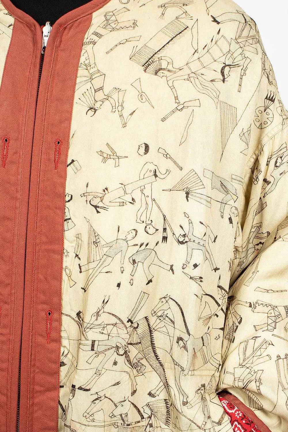 VISVIM Reversible Liner Coat Bandana Red| Outerwear