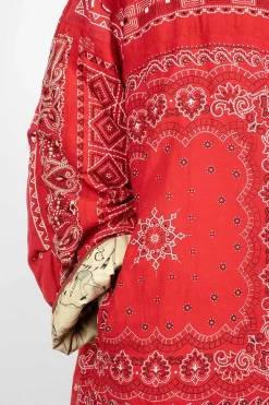 VISVIM Reversible Liner Coat Bandana Red| Outerwear