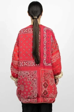 VISVIM Reversible Liner Coat Bandana Red| Outerwear