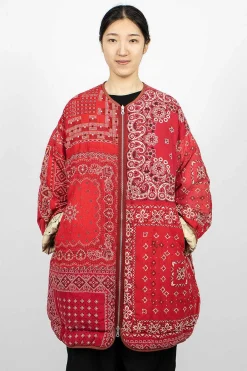 VISVIM Reversible Liner Coat Bandana Red| Outerwear