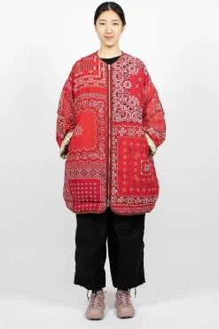 VISVIM Reversible Liner Coat Bandana Red| Bandanas