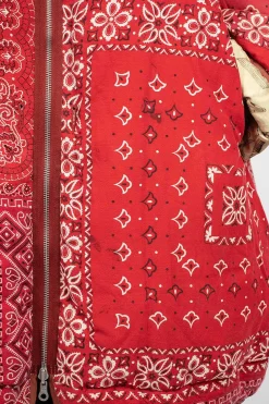 VISVIM Reversible Liner Coat Bandana Red| Bandanas