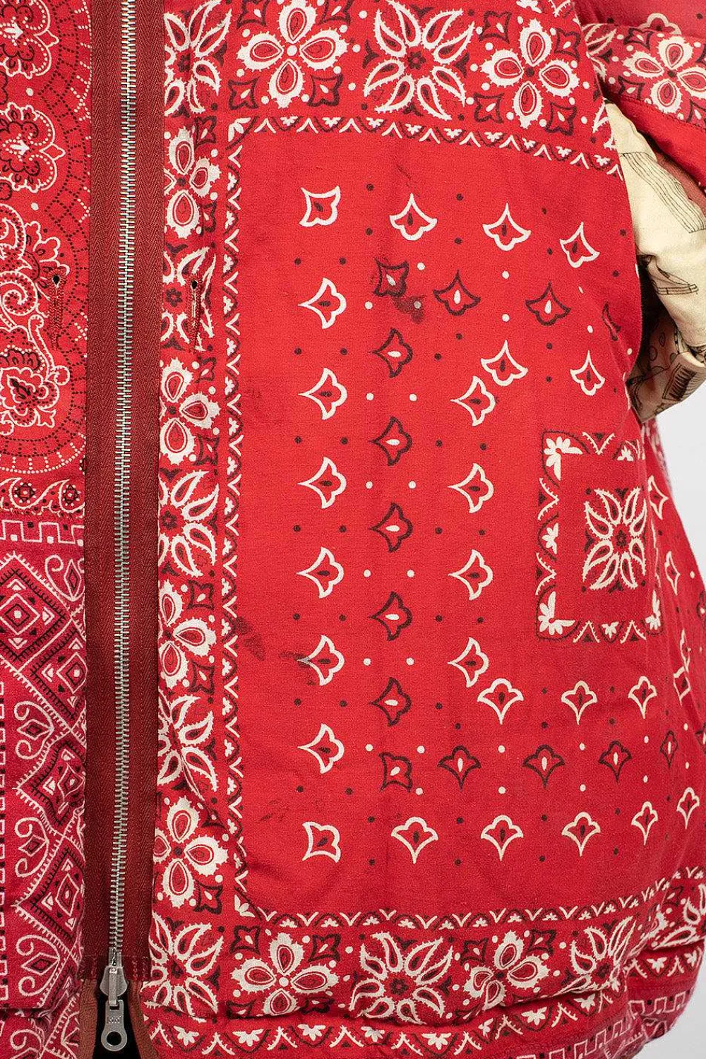 VISVIM Reversible Liner Coat Bandana Red| Bandanas