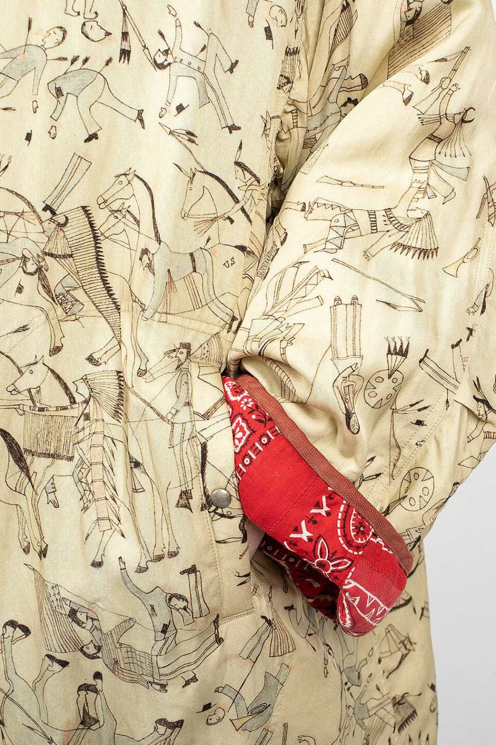 VISVIM Reversible Liner Coat Bandana Red| Bandanas