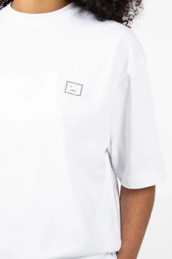 Acne Studios Rhinestone Face Tee Optic White| Tops