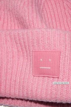 Acne Studios Ribbed Knit Beanie Bubble Pink| Hats