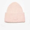 Acne Studios Ribbed Knit Beanie Pink Melange| Hats