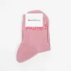 Acne Studios Ribbed Logo Socks Pink Melange| Tights & Socks