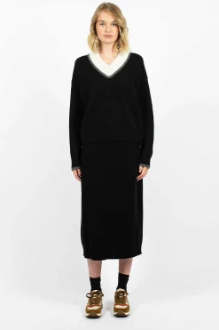 Moncler Ribbed Skirt Cashmere Blend| Skirts