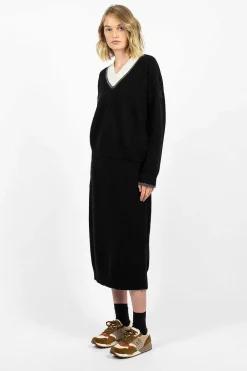 Moncler Ribbed Skirt Cashmere Blend| Skirts