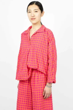Daniela Gregis Rossella Shirt Orange/Fuchsia| Tops
