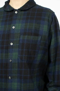Engineered Garments FWK Rounded Collar Shirt Blackwatch Tartan| Shirts