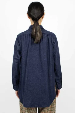 Engineered Garments FWK Rounded Collar Shirt Indigo| Tops
