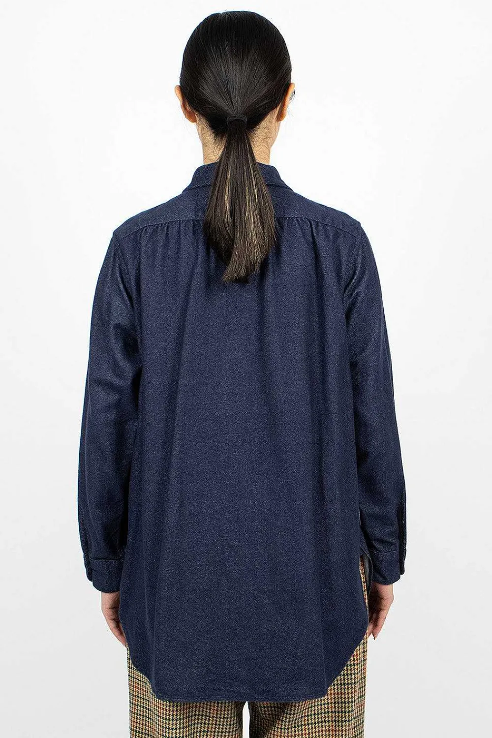 Engineered Garments FWK Rounded Collar Shirt Indigo| Shirts