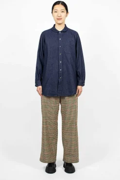 Engineered Garments FWK Rounded Collar Shirt Indigo| Shirts