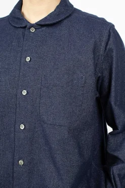 Engineered Garments FWK Rounded Collar Shirt Indigo| Shirts