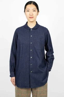 Engineered Garments FWK Rounded Collar Shirt Indigo| Shirts