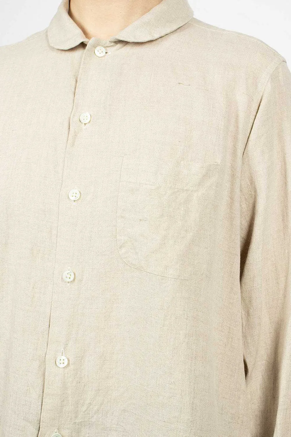 Engineered Garments FWK Rounded Collar Shirt Natural| Shirts