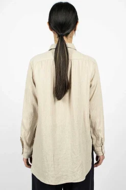 Engineered Garments FWK Rounded Collar Shirt Natural| Shirts