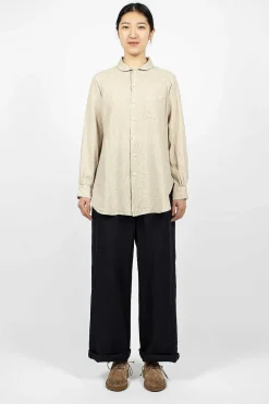 Engineered Garments FWK Rounded Collar Shirt Natural| Shirts