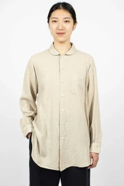 Engineered Garments FWK Rounded Collar Shirt Natural| Shirts