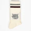 Rostersox Rs-277 Cat Socks Wine| Tights & Socks