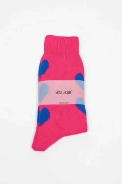 Rostersox Rs-63 Heart Socks Pink| Tights & Socks