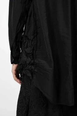 Comme Des Garçons Comme Des Garçons Ruffle Gusset Shirt Black| Shirts