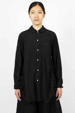 Comme Des Garçons Comme Des Garçons Ruffle Gusset Shirt Black| Shirts