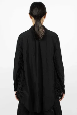 Comme Des Garçons Comme Des Garçons Ruffle Gusset Shirt Black| Shirts
