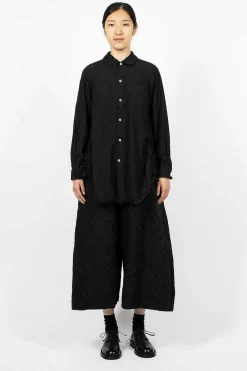 Comme Des Garçons Comme Des Garçons Ruffle Gusset Shirt Black| Shirts