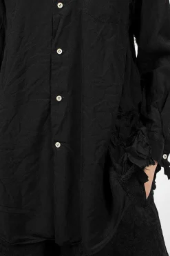 Comme Des Garçons Comme Des Garçons Ruffle Gusset Shirt Black| Shirts