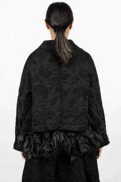 Comme Des Garçons Comme Des Garçons Ruffle Hem Floral Jacket| Outerwear