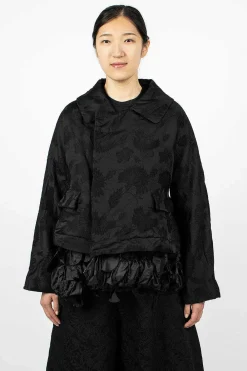 Comme Des Garçons Comme Des Garçons Ruffle Hem Floral Jacket| Outerwear
