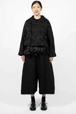 Comme Des Garçons Comme Des Garçons Ruffle Hem Floral Jacket| Outerwear