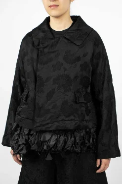 Comme Des Garçons Comme Des Garçons Ruffle Hem Floral Jacket| Outerwear