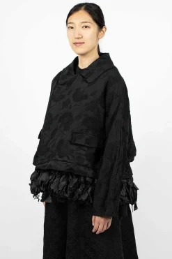 Comme Des Garçons Comme Des Garçons Ruffle Hem Floral Jacket| Outerwear