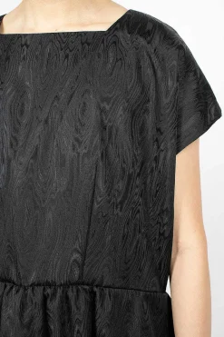 Comme Des Garçons Comme Des Garçons Ruffle Jacquard Dress Black| Dresses