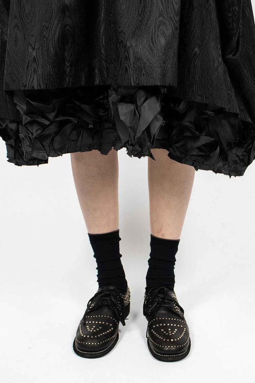Comme Des Garçons Comme Des Garçons Ruffle Jacquard Dress Black| Dresses
