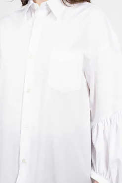 Comme Des Garçons Comme Des Garçons Ruffle Shirt Dress White| Dresses